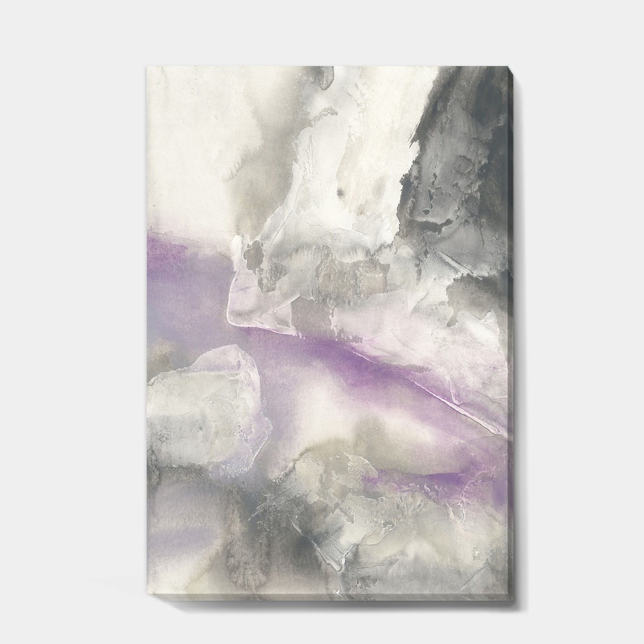 Designart - Watercolor Minimal Purple Tones I - Modern Farmhouse Premium Canvas Wall Art